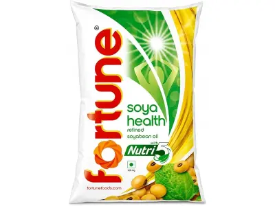 Fortune Soya Health Refined Soyabean Oil, 750g | Fortified with Vitamins A and D