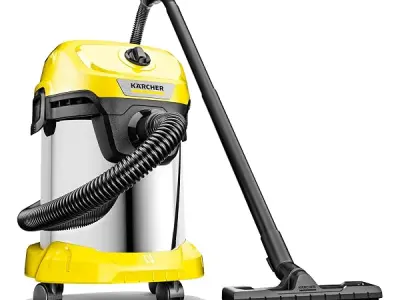 Karcher WD 3 SV Wet & Dry Vacuum Cleaner, 1000W, 23kPa Suction Power, 17L Tank, Stainless Steel Body, Blower Function, Cartridge Filter & Fleece Filter Bag, Home Car & Furniture Cl