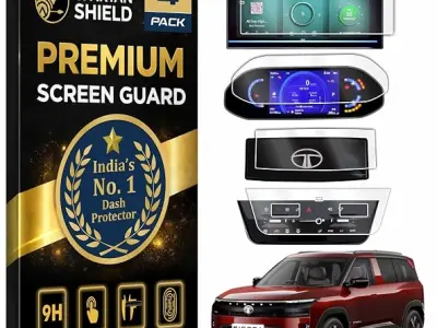 SPARTAN SHIELD {4 PACK} Screen Guard For TATA SIERRA 2025+ || ADVENTURE, PURE & PURE+ || 10.25 Inch Infotainment Touchscreen + 7 Inch Instrument Cluster + AC Panel + Sterring Clust