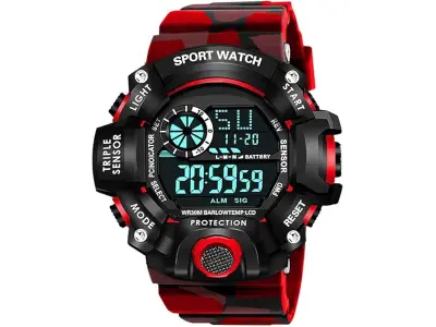 Acnos Digital Shockproof Multi-Functional Army Strap Watch