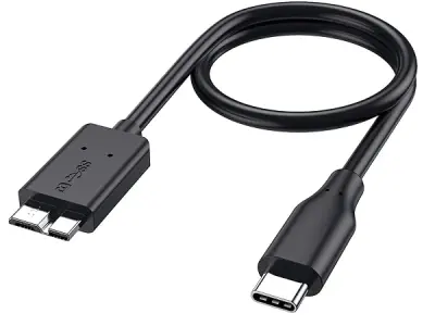 rts usb c hard drive cable USB C Type C to Micro-B USB 3.0 Cable, 10Gbps Fast Charging & Syncing Cord Compatible with Portable External Hard Drives WD, Seagate Expansion, Toshiba,