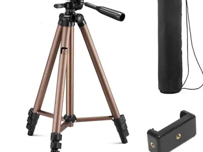 Syvo WT 3130 Aluminum Tripod (133 cm), Universal Lightweight Tripod with Mobile Phone Holder Mount & Carry Bag for All Smart Phones, Gopro, Cameras