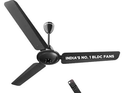 atomberg Efficio Alpha 1200mm BLDC Ceiling Fan with Remote Control | BEE 5 star Rated Energy Efficient Ceiling Fan | High Air Delivery with LED Indicators | 2 Year Warranty (Gloss