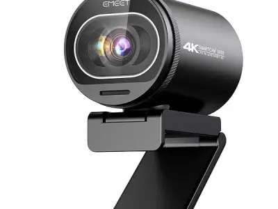 eMeet S600 4K Webcam for Streaming - Sony 1/2.5'' Sensor, PDAF Autofocus, 1080P@60FPS, 2 Noise Reduction Mics, Built-in Privacy Cover, 40°-73° FOV, Streaming Camera for Live Commer