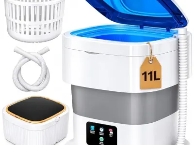 Portable Washing Machine, 16L Mini Washing Machine With Spin Basket, Small Portable Washer Machine Suitable for Underwear Small Clothes Dryer for Kids and Adults.