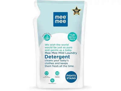 Mee Mee Baby Liquid Detergent 1 L | pH Balanced, Free from Harsh Chemicals, Safe for Mother’s H