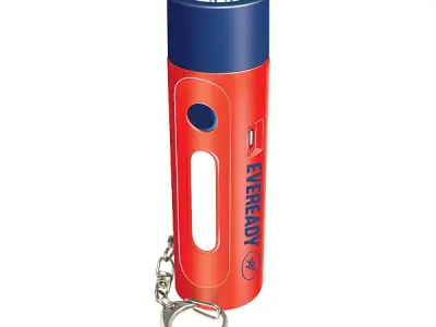 EVEREADY Siren DL102 Rechargeable LED Torch, USB Type-B Fast Charging | With 100 dBA Personal Safety Alarm - for Women, Kids & Elderly, 1W Torch, 1W Sidelight, Flasher, Keychain