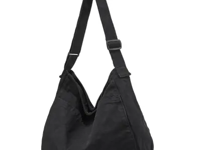 FUOCO Canvas Messenger Bag for Men Women - Vintage Crossbody Sling Bag for Laptop Travel Office College Gym - Aesthetic Shoulder Handbag One Side Tote Bag