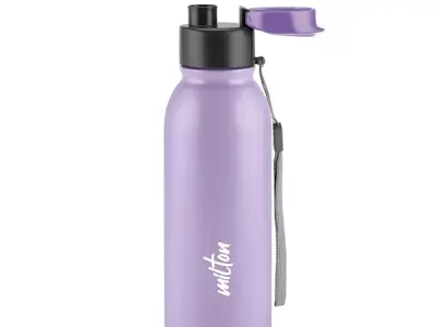 MILTON Caper 750 Stainless Steel Water Bottle 670 ml, Single Walled, ISI Certified I Leak Proof Lid, Rust Proof I for School, Office, Gym I Purple