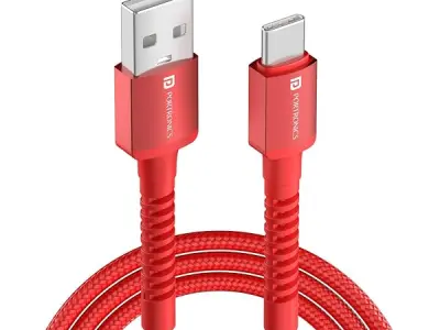 Portronics Konnect X 60W 6A USB-A to Type C Fast Charging Cable With WARP/DASH/VOOC/SuperVOOC/FLASH Charging Support, Compatible with OnePlus, Oppo, iPhone 15 & other Type C Smartp