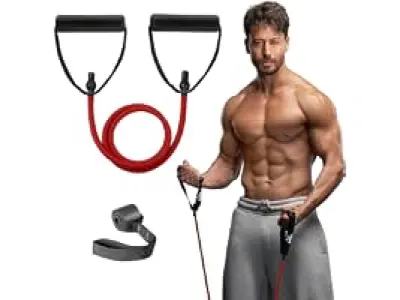 Slovic Resistance Tube [Upto 15 KG] | Red | Exercise Band & Fitness Band for Man & Woman | Resi