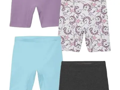 mackly Girls Inner Shorts (Pack of 4) | 2-in-1 Seamless Panty Shorts with Gusset | Soft Breathable Base Layer for Dresses, Skirts