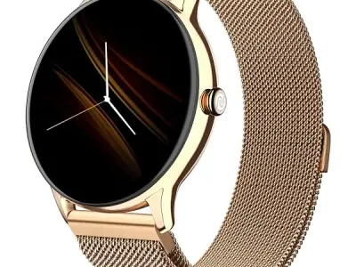 Noise Twist Go Round dial Smartwatch with BT Calling, 1.39" Display, Metal Build, 100+ Watch Faces, IP68, Sleep Tracking, 100+ Sports Modes, 24/7 Heart Rate Monitoring (Gold Link)