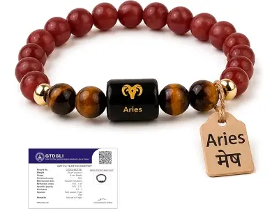Astrotalk Zodiac Crystal Bracelet (Rashi) | Balances Energy & Enhances Positivity | Certified H