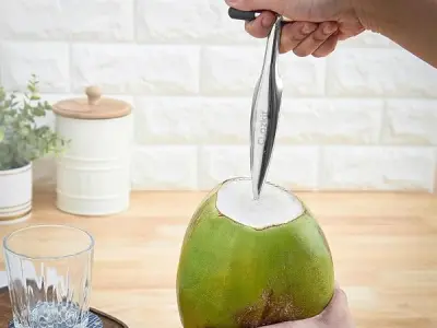 Clazkit Stainless Steel Coconut Opener Tool, Coconut Driller, Coconut Opener Machine, Coconut Opener Knife, Coconut Water Opener- (Pack- 1)