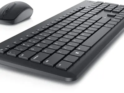 Dell KM3322W Wireless USB Keyboard and Mouse Combo, Anti-Fade & Spill-Resistant Keys, up to 36 Month Battery Life, 3Y Advance Exchange Warranty - Black