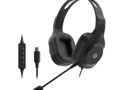HP 320C USB Wired Headset, Black, 212 gm (CH8D5AA)