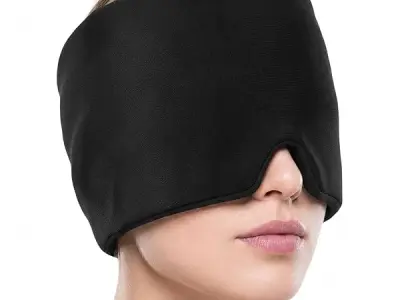 LUMONY® Migraine Relief Cap for Headache & Migraine Pain | Hot & Cold Therapy Cooling Gel Mask | Sinus, Stress, Tension Relief Head Wrap | Reusable Ice Pack Cap for Men & Women (Bl
