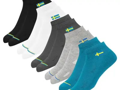SWAGR Ankle Socks for Men & Women, Multicolor, Pack of 5, Free Size