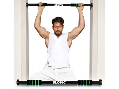 Slovic Pull Up Bar for Home for Kids & Adults [100 KG] | Anti-Skid Grip | No-Drill Insatallatio