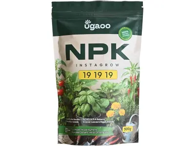 Ugaoo InstaGrow NPK 19:19:19 Fertilizer (500g) Powder| Water-Soluble Plant Food for Growth, Flo