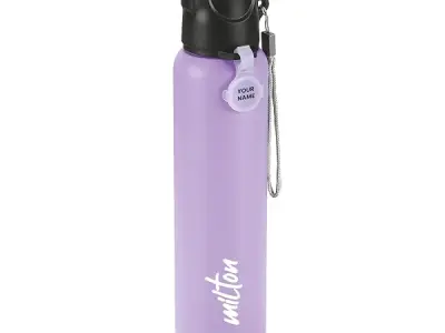 MILTON Sipstar 1000 Stainless Steel Sipper Water Bottle 875 ml, Single Walled, ISI Certified I Leak Proof Lid, Rust Proof I for School, Office, Gym I Purple