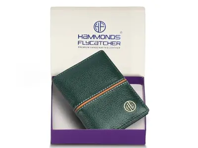HAMMONDS FLYCATCHER Genuine Leather Card Holder Wallet for Man & Women, RFID Protected ATM/Credit Card Holder Wallet for Men with 6 Slots, Gift for Men, Father, Husband, Boyfriend